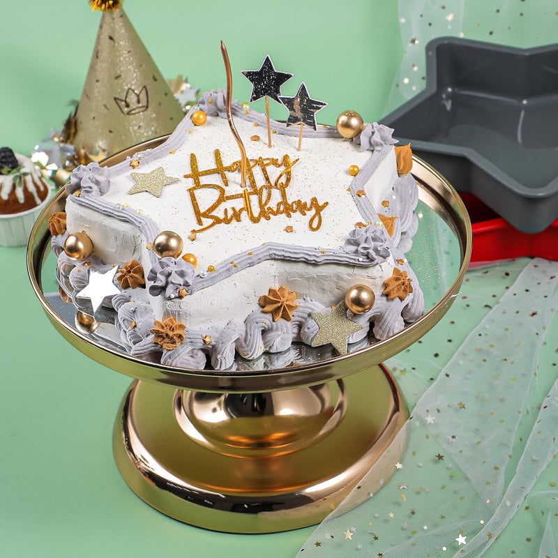 Webake قالب كعكة نجمة سيليكون 10 بوصة كبير غير لاصق على شكل نجمة للخبز، عيد ميلاد، خالي من BPA، مجموعة من 2 - Image 2